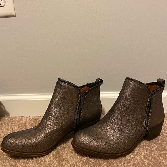 Lucky Brand Shimmery Booties Size 7 - Picture 3 of 5